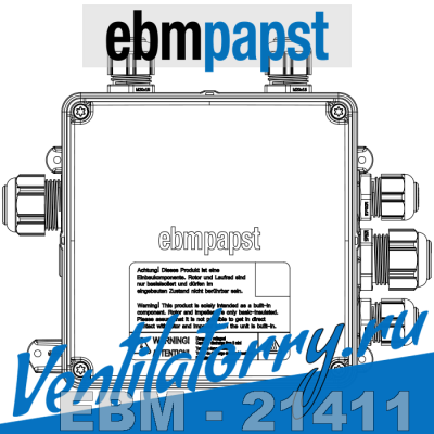 50025-1-7612 - AxiCool 2017, Terminal Box Kits, Аксессуары ebmpapst, эбм папст EBM 50025-1-7612 - AxiCool 2017, Terminal Box Kits, Аксессуары ebmpapst, эбм папст EBM