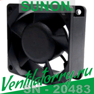PE60251B3-0000-A99 - Вентилятор Sunon, DC Brushless Fan & Blower, Fan, 60x60x25 mm