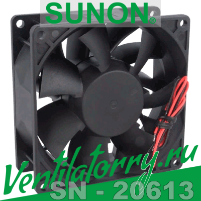 PMD1209PMB1-A (2).GN - Вентилятор Sunon, DC Brushless Fan & Blower, Fan, 92x92x38 mm