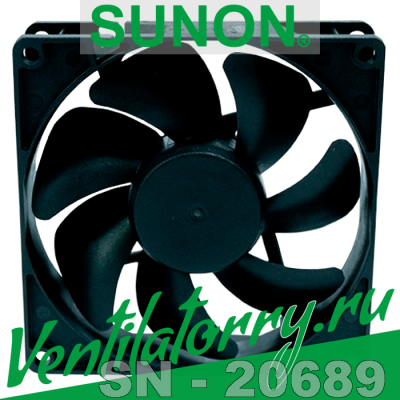 GF80252B7-0000-AE9 - Вентилятор Sunon, IP56.68.GR487, IP56/68, 80x80x25 mm